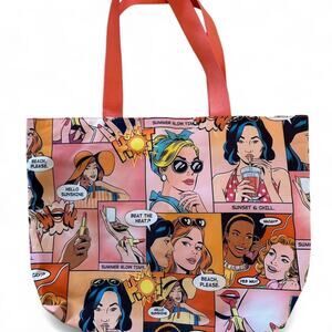 NWOT Estée Lauder Pop Art Canvas Tote Bag – Limited Edition Comic Style